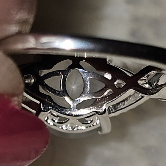 FINAL SALESz 7.25, Moonstone, Cubic Zirconia & Imitation Red Diamond Accents NWT - Picture 11 of 12